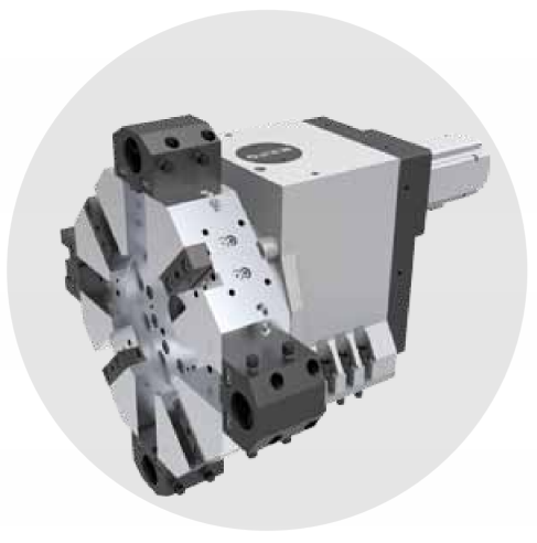 FANUC Torno CNC de alta rigidez de alto torque HTC40B 45 graus de leito inclinado integral Torno CNC para metal 4