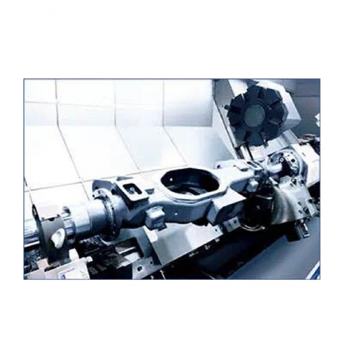 Centro de torneamento de metal CNC de cama inclinada HTC63n Fanuc Máquina de torno CNC horizontal de trabalho pesado 7