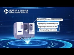 FANUC Torno CNC de alta rigidez de alto torque HTC40B 45 graus de leito inclinado integral Torno CNC para metal