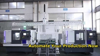Linha de produção de alta velocidade torno da automação da elevada precisão do CNC com carregador de pórtico