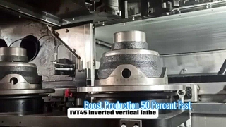 Linha de produção automatizada rolamento do automóvel IVT45 que processa torno vertical invertido do CNC