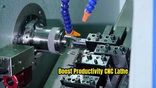 Aumente sua produtividade com este torno CNC equipado com coletor de peças.