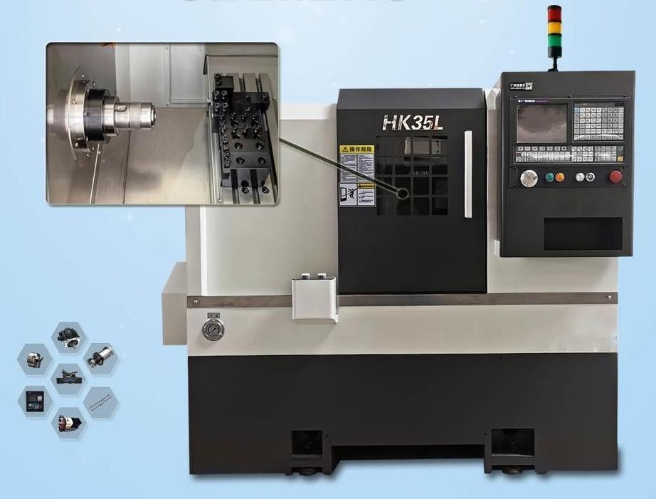 O único torno do CNC do eixo faz à máquina o tipo da fileira da faca de HK35L que gerencie o processamento