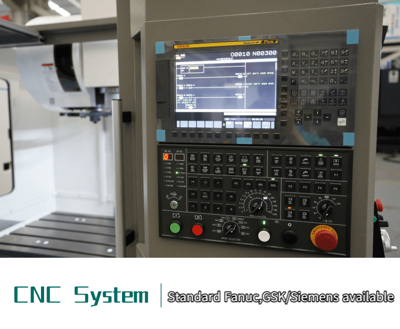 SMTCL VMC1100B Máquina de fresagem CNC de 4 eixos para metais Controladores Fanuc 3 eixos Centro de usinagem vertical