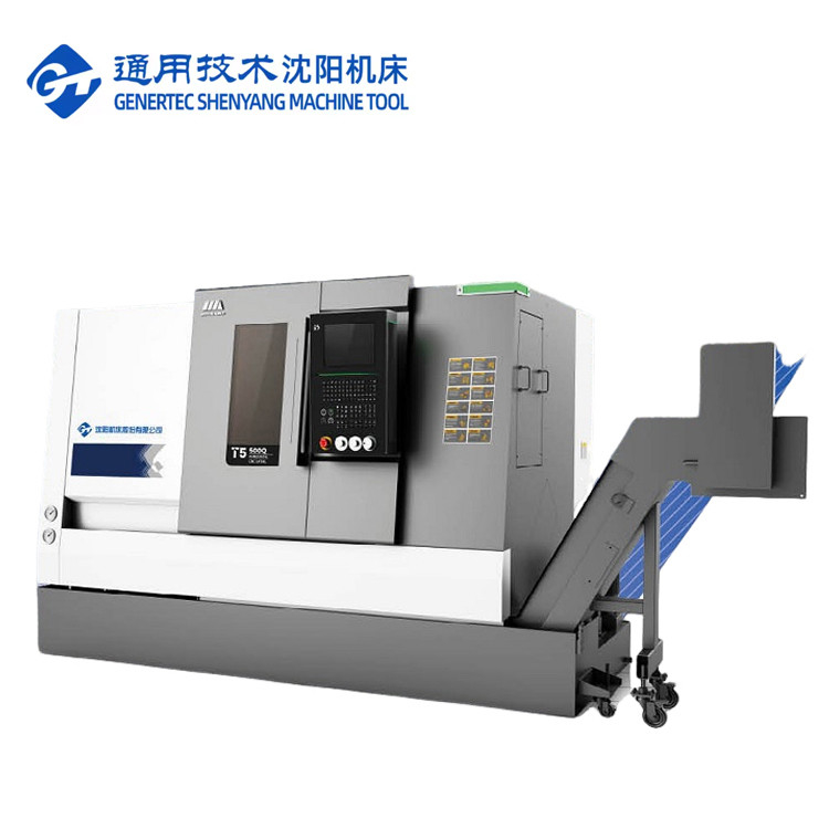 SMTCL Leito inclinado CNC Torno Linear Guia T5.2-500Q BMT55 Max. Diâmetro giratório 360mm CNC Feeder Torno