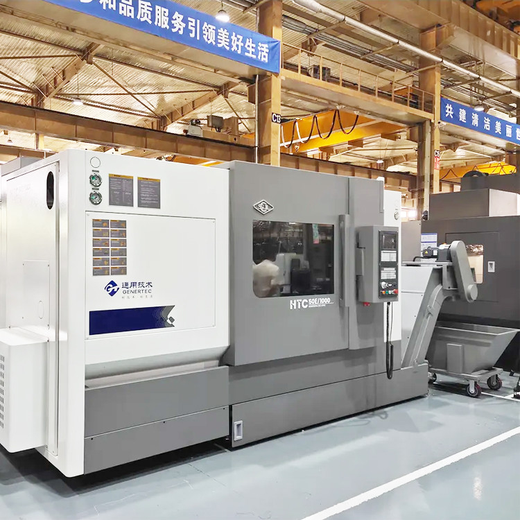 SMTCL Máquina de torno CNC de trilhos rígidos pesados HTC50P 3 eixos CNC de fresagem com ferramentas ao vivo Máquina de torno CNC