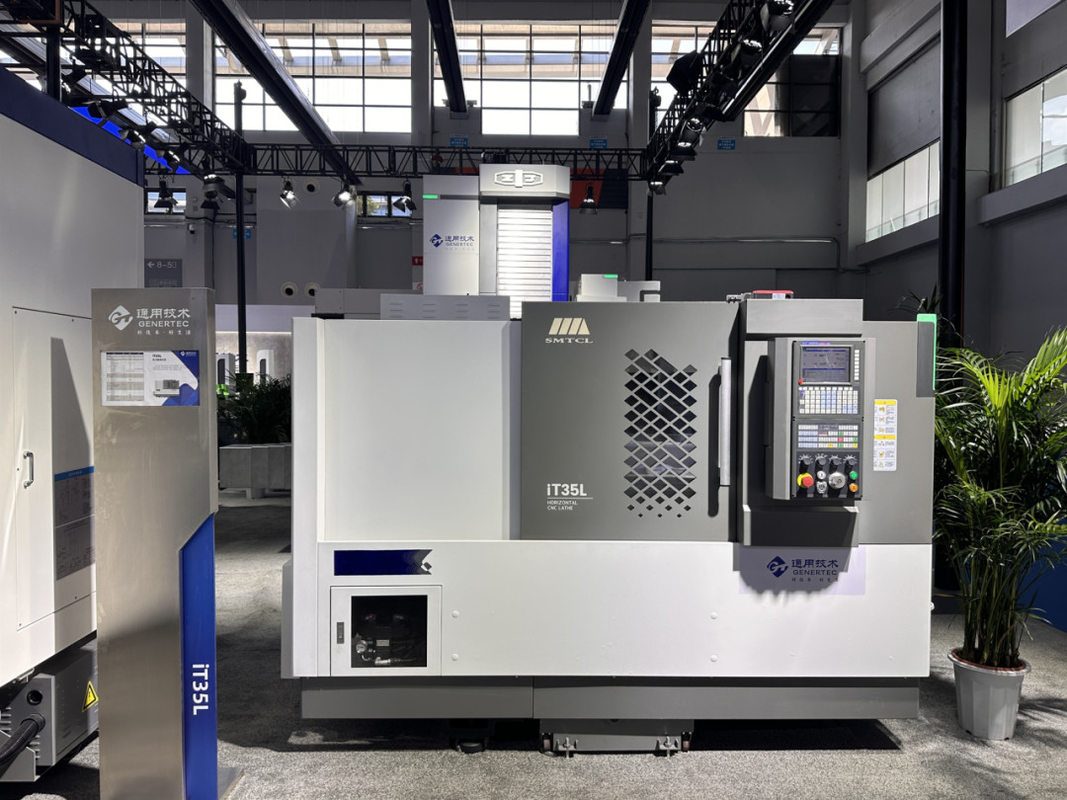 SMTCL Torno CNC horizontal Torno Metal IT35L Máquina de fresagem CNC Leito inclinado Torno CNC