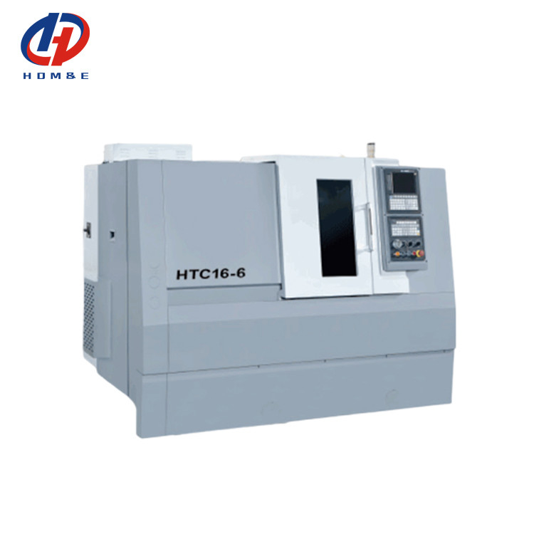 Pequenas peças de usinagem máquina de torno CNC HTC16-6 mangue fuso ferramenta gangue cama inclinada CNC torno