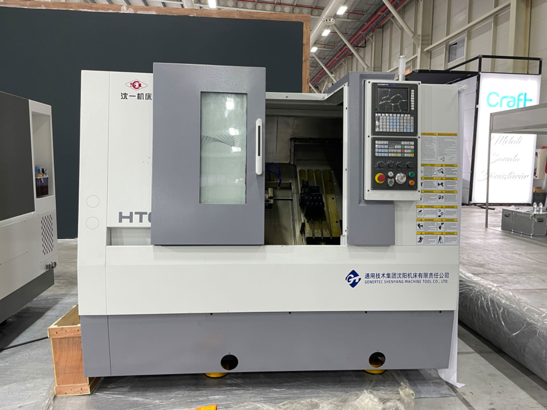 Pequenas peças de usinagem máquina de torno CNC HTC16-6 mangue fuso ferramenta gangue cama inclinada CNC torno