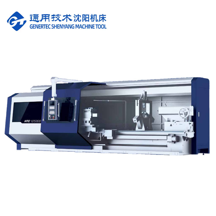 SMTCL CNC pesado de cama plana CNC torno HTC125150 fuso de furo diâmetro 130mm grande torno CNC