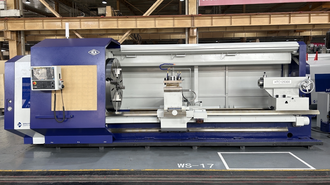 SMTCL CNC pesado de cama plana CNC torno HTC125150 fuso de furo diâmetro 130mm grande torno CNC