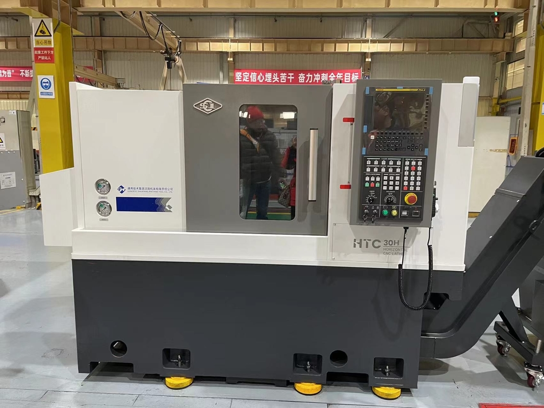 Leito inclinado CNC Torno HTC30H Processamento de alta precisão de várias peças de pequeno porte Torno CNC