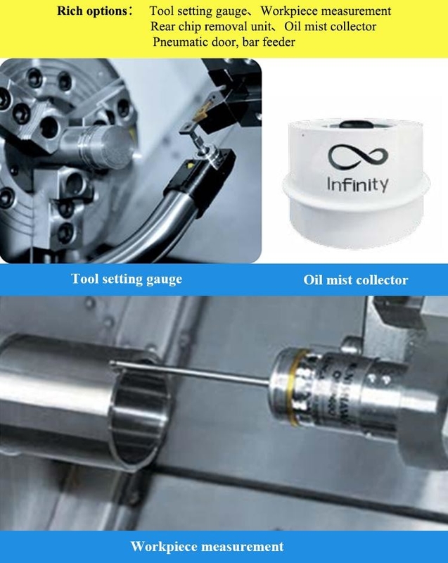 SMTCL Pequenas peças de usinagem HTC16H Metal Slant Bed CNC Lathe 8 estações Lathe CNC horizontal