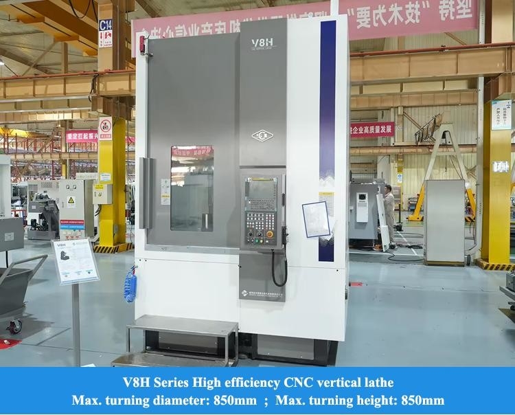 SMTCL Large Metal Vertical CNC Lathe V8H Max.cutting Height 850mm Fanuc CNC Milling Vertical Lathe