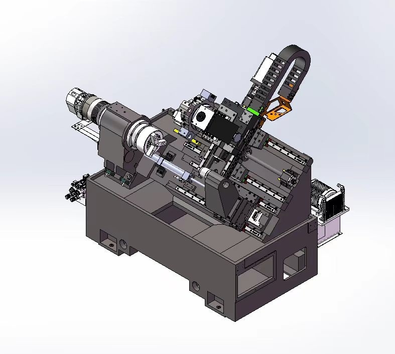 Torneio automático CNC T400 trilhos de guia lineares de alta rigidez Servo Turret GSK Metal Torneio de cama inclinada CNC