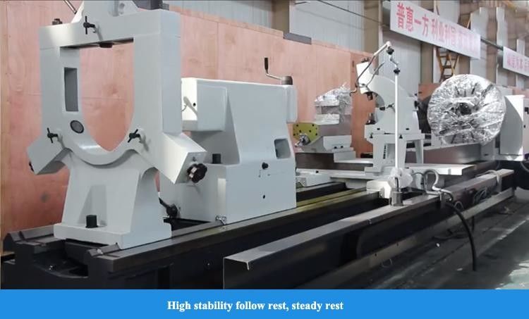 Torno manual grande CW61160D Diâmetro de balanço máximo sobre cama 1640mm A2-15 Fuso Tornos pesados