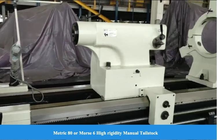 Máquina de torno de 12 metros CW61125D Carregamento de 6T Borração de fuso Diâmetro 120mm Torno manual pesado