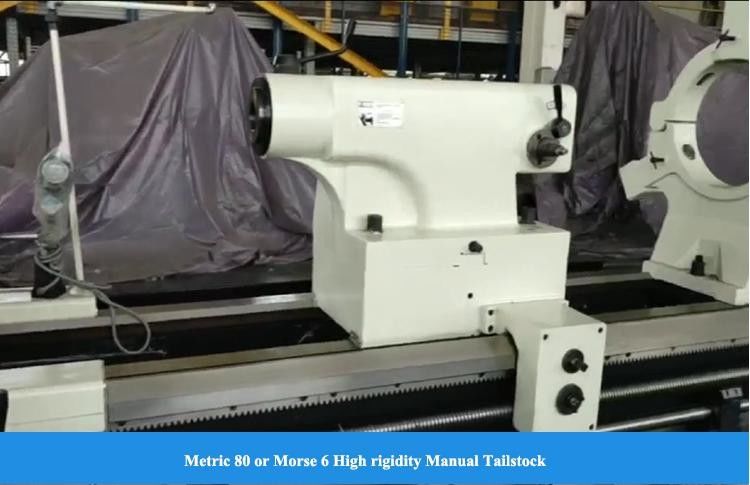 Torno manual grande CW61160D Diâmetro de balanço máximo sobre cama 1640mm A2-15 Fuso Tornos pesados