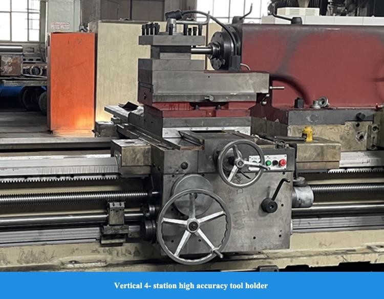 Máquina de torno de 12 metros CW61125D Carregamento de 6T Borração de fuso Diâmetro 120mm Torno manual pesado
