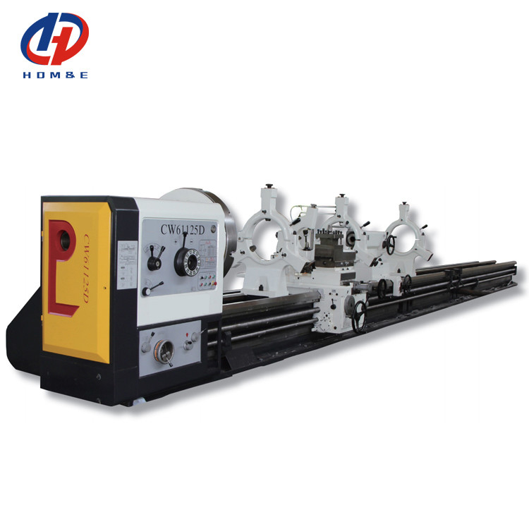 Torno manual grande CW61160D Diâmetro de balanço máximo sobre cama 1640mm A2-15 Fuso Tornos pesados