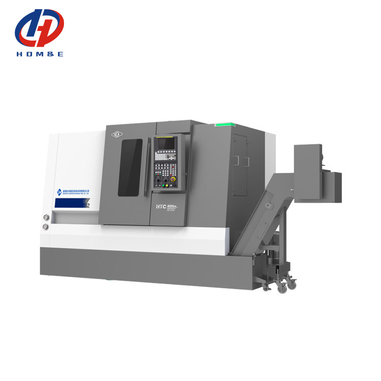 SMTCL CNC Lathe HTC40H Alta Eficiência Long Travel Ball Cage Motor Shaft Processing Slant Bed CNC Lathe