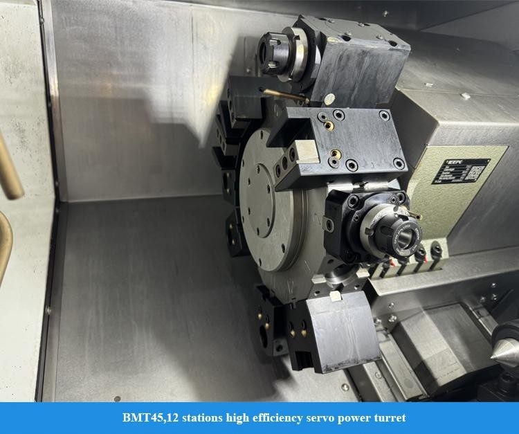 SMTCL Centro de torneamento horizontal HTC30Hm 12 estações de força horizontal torreta máquina de torneamento CNC