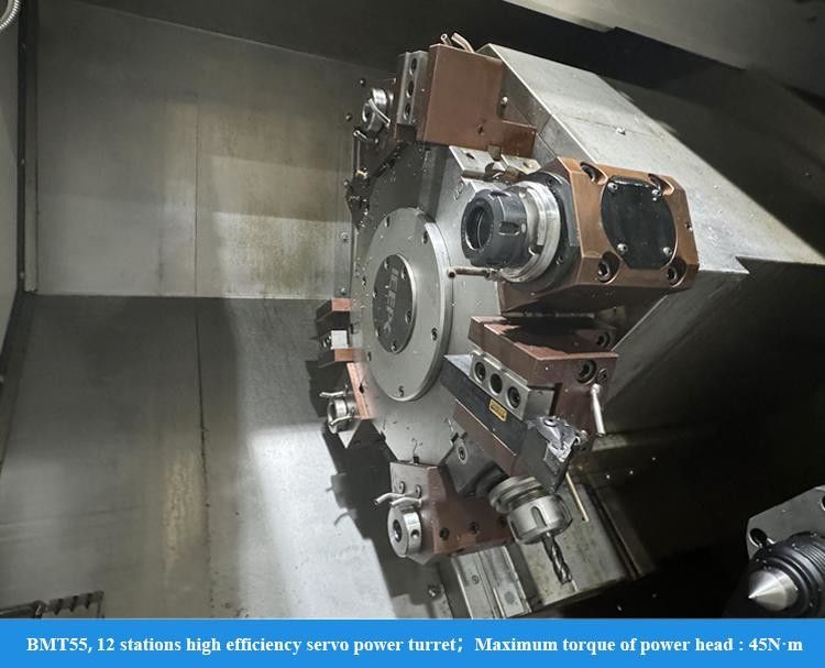 SMTCL CNC Turning Center Long-span Spindle HTC40Hm BMT55 Servo Power Turret CNC Turning Center com eixo Y