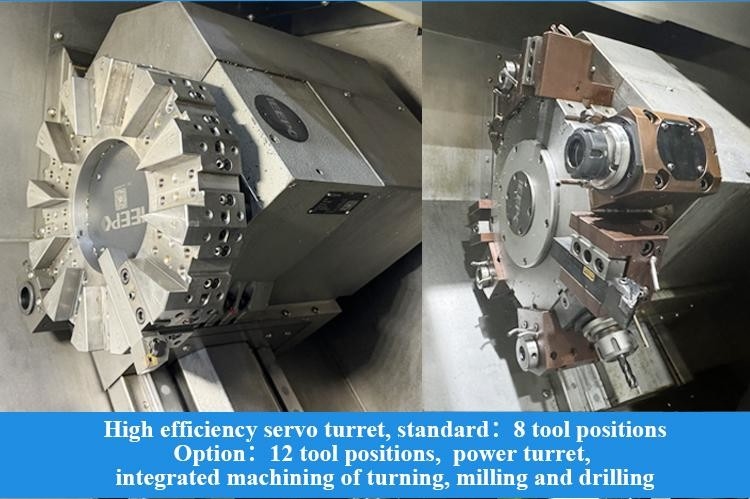 Torno CNC de precisão grande espessura fuso HTC40Q BMT55 Power Turret Slant Bed Torno CNC com eixo Y
