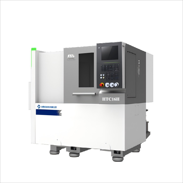 Torno CNC Econômico HTC16Q Sistema GSK Usinagem de Peças Pequenas Servo Contraponto Torno CNC de Bancada Inclinada