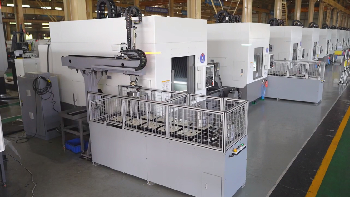 Torno vertical invertido IVT35 Peça de trabalho automática agarrando Linha de produção automatizada Torno CNC