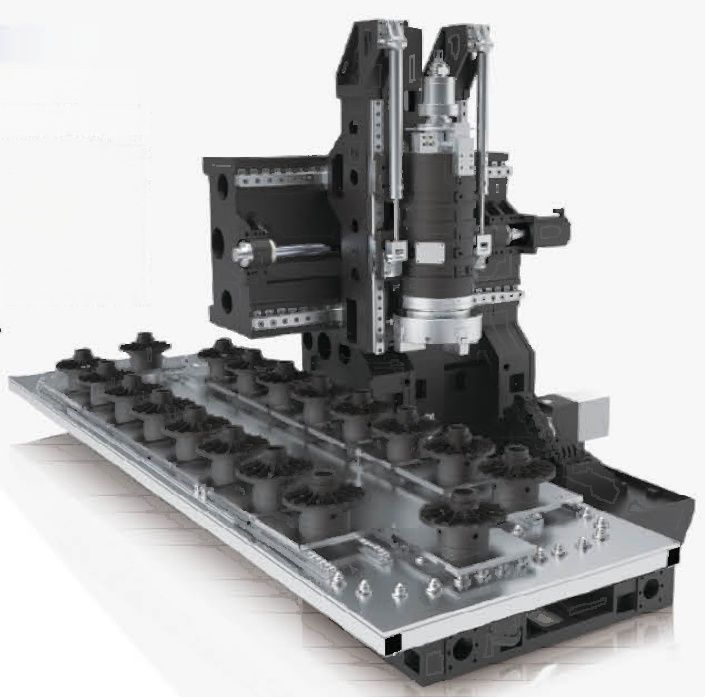 Linha de produção automática de carregamento e descarregamento automático de torno CNC vertical invertido IVT45