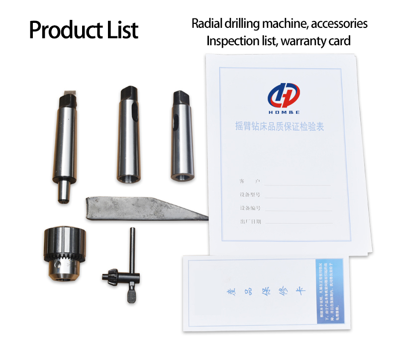 Furadeira Radial Z3050 Alimentação Manual Mudança de Velocidade Hidráulica Diâmetro de Perfuração 50mm Furadeira Radial