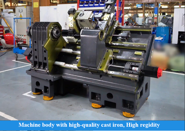 Lato de torneamento CNC de 45 graus horizontal Tornos de trabalho de metais T4C