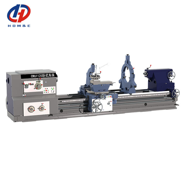 Torno de serviço pesado de 15m CW61125 com furo de fuso grande de 130mm, torno horizontal potente