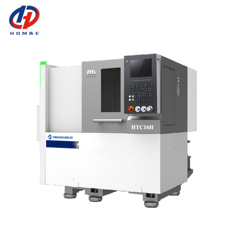 SMTCL 5000rpm A2-5 Fusão Horizontal 8- Estação Servo Turret Pequenas Peças Mecânicas HTC16H Slant Bed CNC Torno