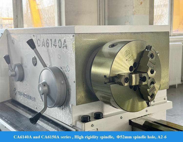 SMTCL Alta precisão Alta rigidez de corte de flange de metal Torno comum CA6140a/1000mm Torno manual