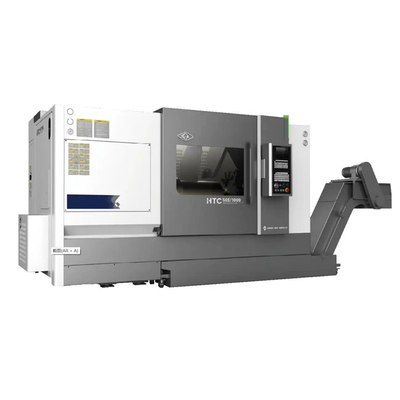 HTC50E 45 graus horizontal inclinado cama CNC máquina de torno 3 eixos CNC fresadora