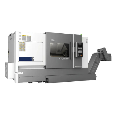 SMTCL CNC Torno HTC50B Hidráulico Tailstock Horizontal 12 Estação Servo Torre inclinada Cama Torno CNC Para Metal