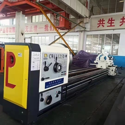 Máquina de torno horizontal de trabalho pesado CW61125D/12m Carga de 6T Diâmetro de furo de fuso 120mm