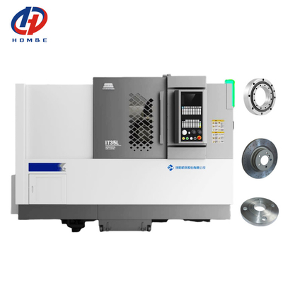 Torneio CNC IT35L Max Swing Over Bed 580mm THK Guia linear Servo Turret Dormitório inclinado horizontal Torneio CNC