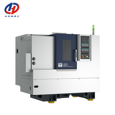 Torneio automático CNC T400 trilhos de guia lineares de alta rigidez Servo Turret GSK Metal Torneio de cama inclinada CNC